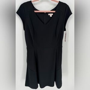 Merona Black Dress Short Sleeve With Pockets